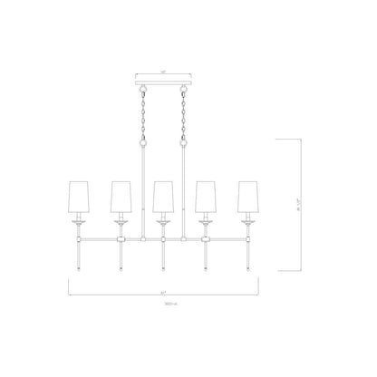 Z-Lite 5 Light Linear Chandelier