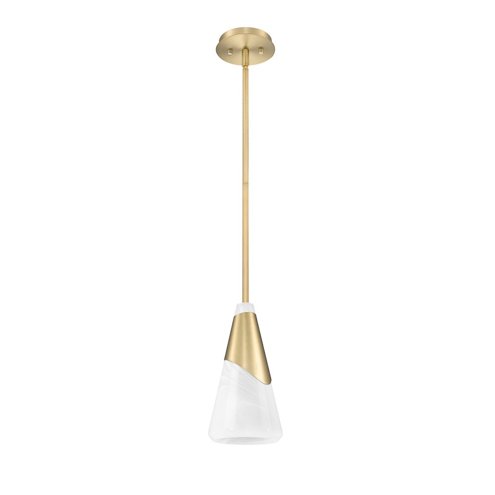 Z-Lite Aimie 1 Light Pendant, Modern Gold