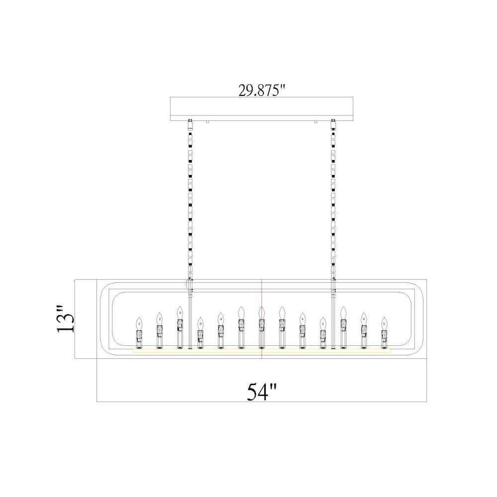 Z-Lite 13 Light Linear Chandelier