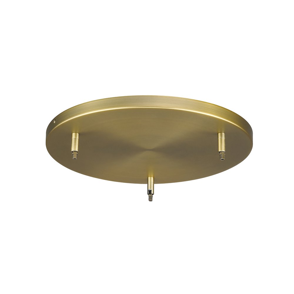 Z-Lite 3 Light Ceiling Plate, Heritage Brass Frame Finish