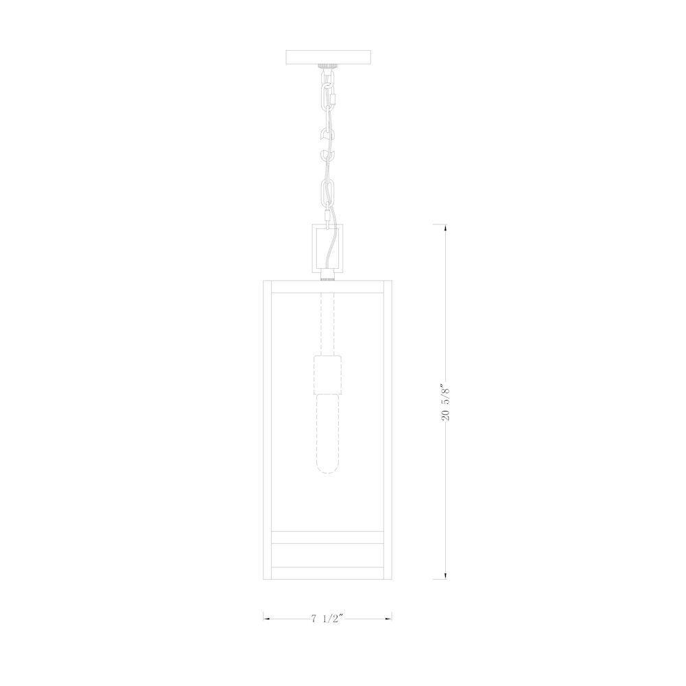 Z-Lite 1 Light Outdoor Chain Mount Ceiling Fixture