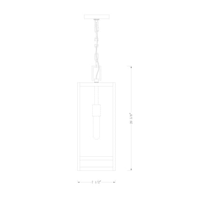 Z-Lite 1 Light Outdoor Chain Mount Ceiling Fixture