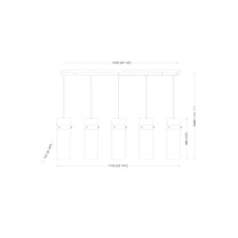 Z-Lite 5 Light Linear Chandelier