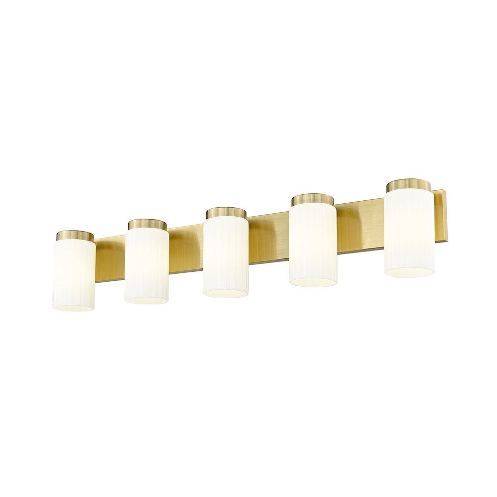 Z-Lite Burk 5 Light Vanity, Luxe Gold