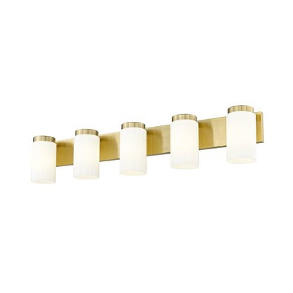 Z-Lite Burk 5 Light Vanity, Luxe Gold