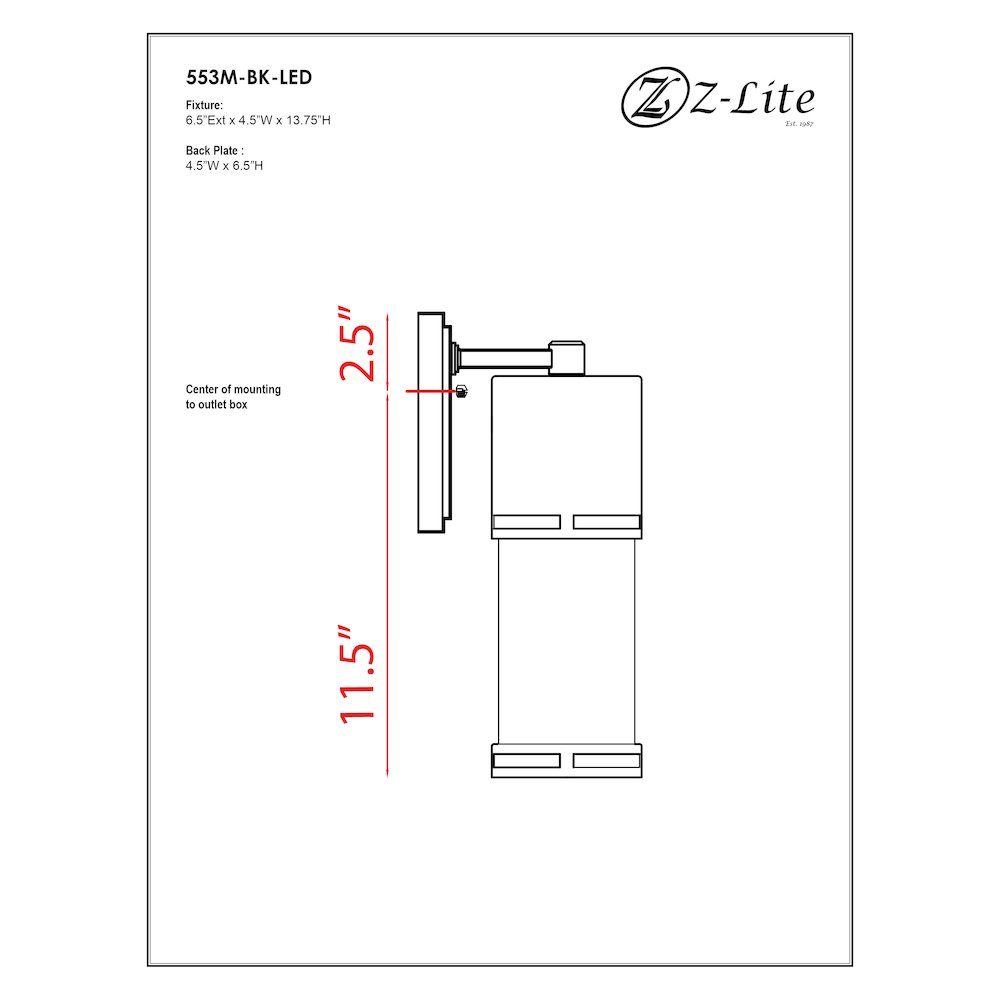 Z-Lite 1 Light Outdoor Wall Light