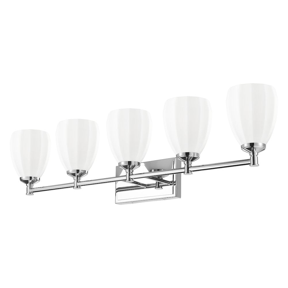Z-Lite Oren 5 Light Vanity in Chrome  color, Steel frame