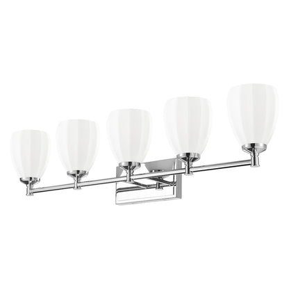 Z-Lite Oren 5 Light Vanity in Chrome  color, Steel frame