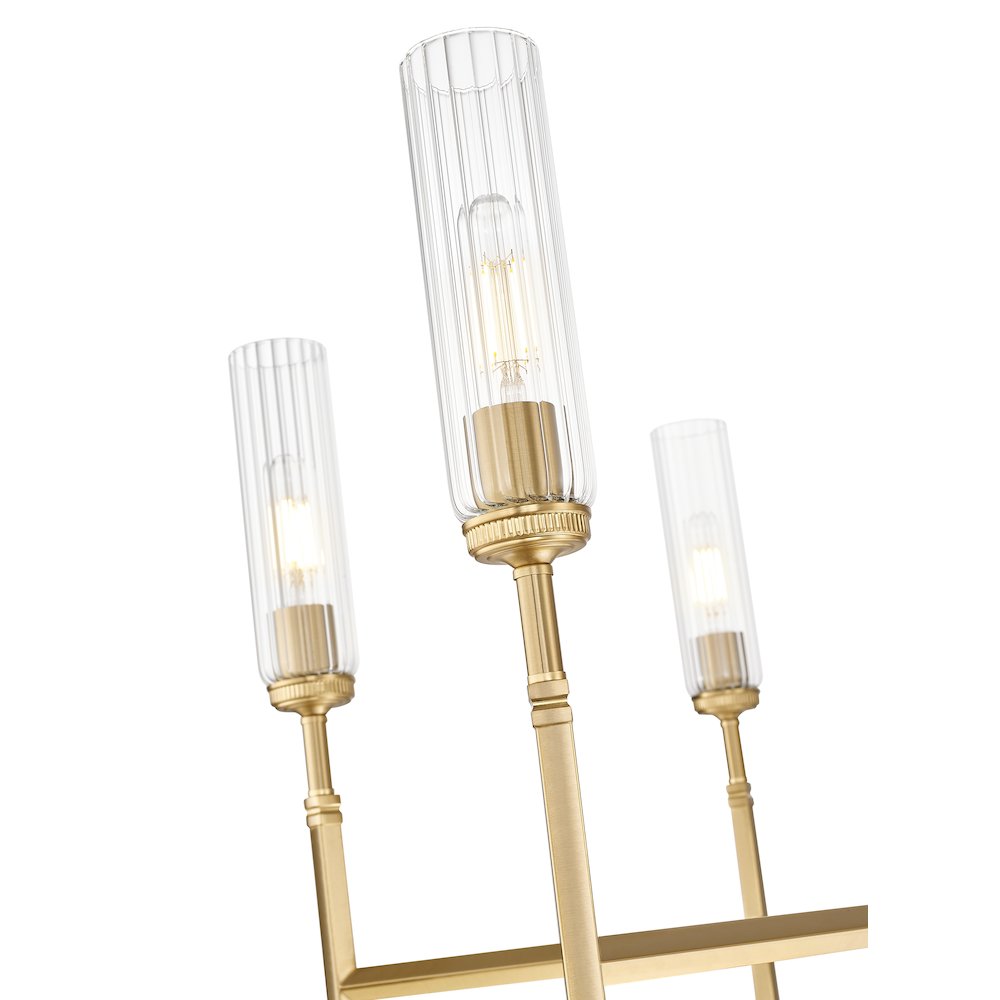 Z-Lite 6 Light Chandelier, Modern Gold