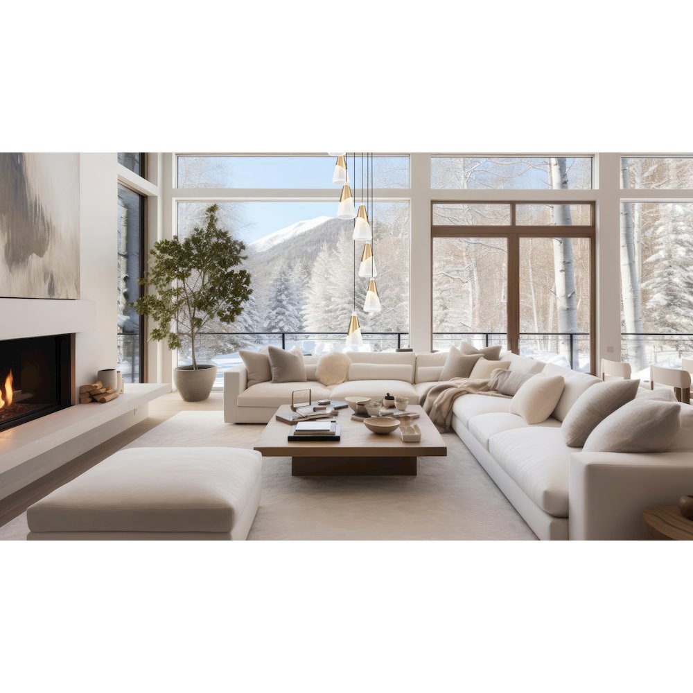 Z-Lite Aimie 7 Light Chandelier, Modern Gold
