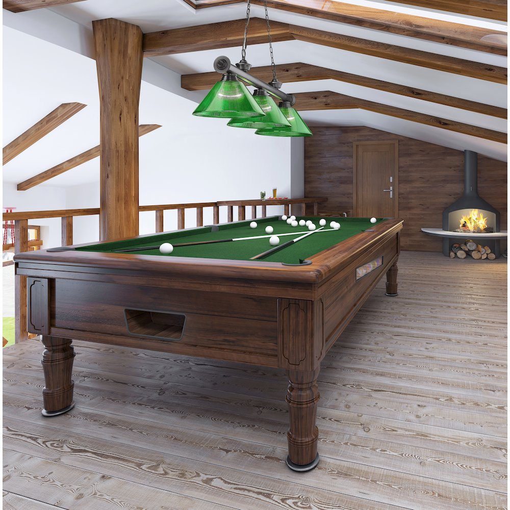 Z-Lite Cordon 3 Light Billiard, Steel Frame, Green Shade Color