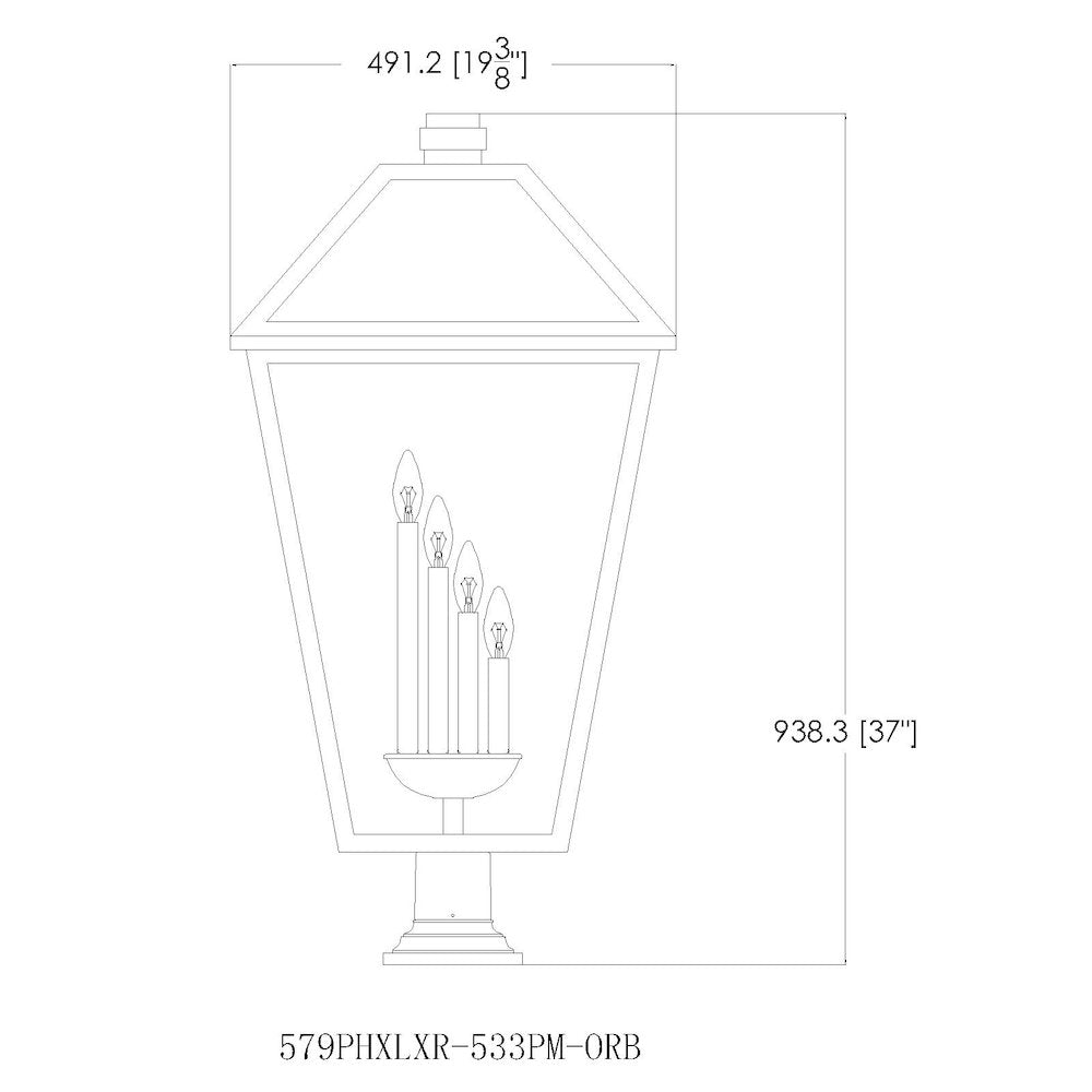 Z-Lite 4 Light Outdoor Pier Mounted Fixture