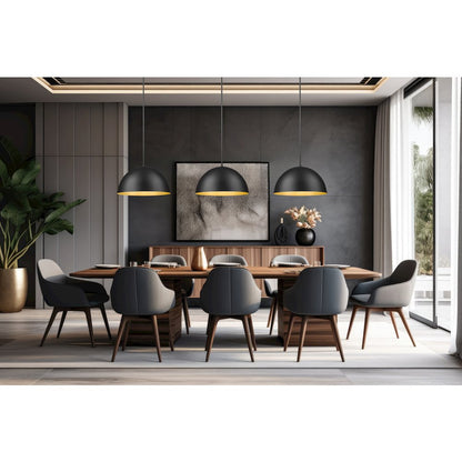 Z-Lite 3 Light Pendant, Matte Black