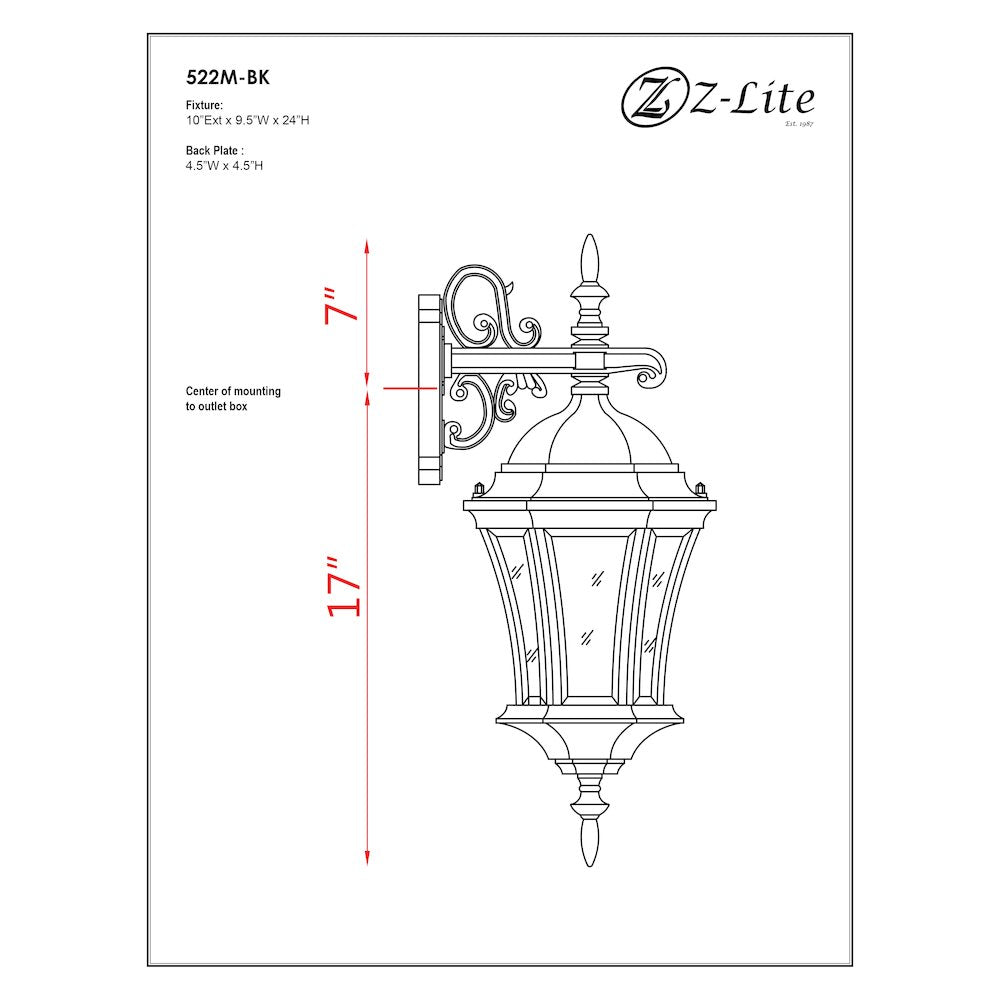 Z-Lite 1 Light Outdoor Wall Light