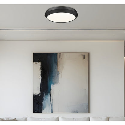 Z-Lite 1 Light Flush Mount, Matte Black
