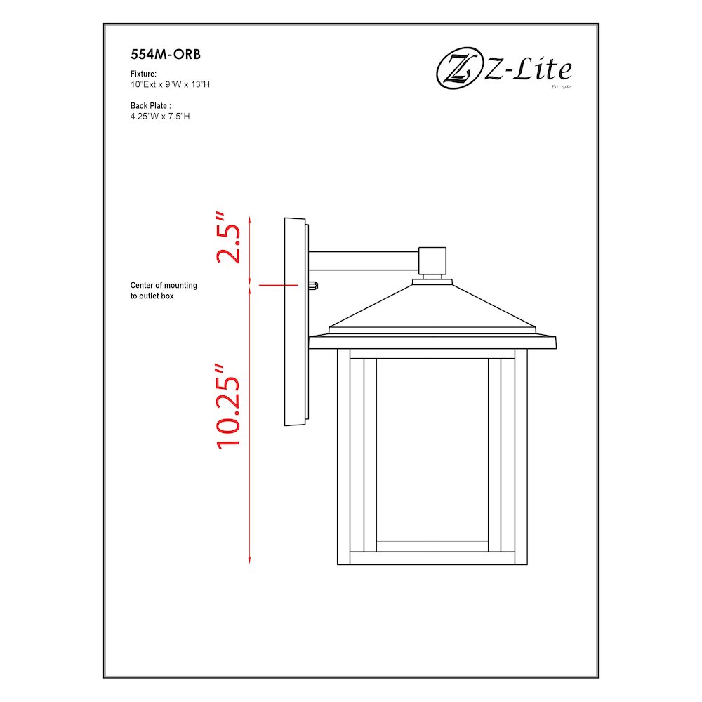 Z-Lite 1 Light Outdoor Wall Light