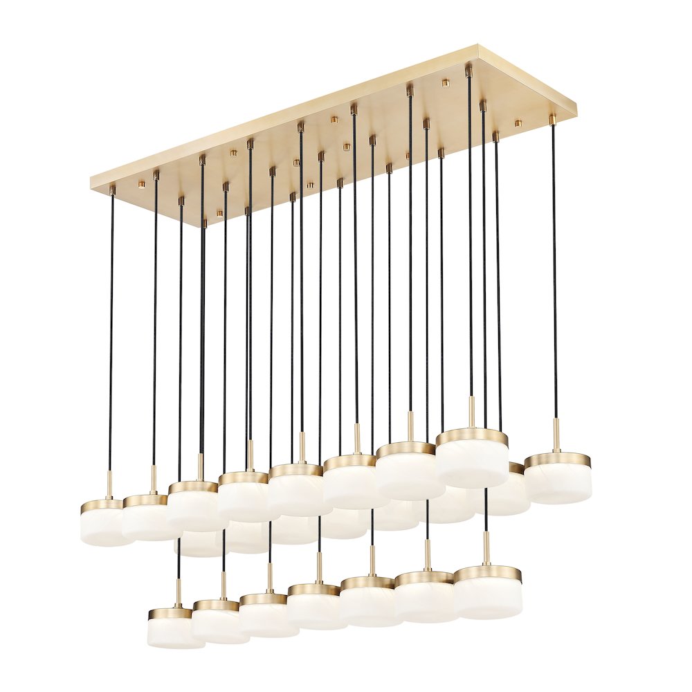 Z-Lite 23 Light Linear Chandelier, Modern Gold