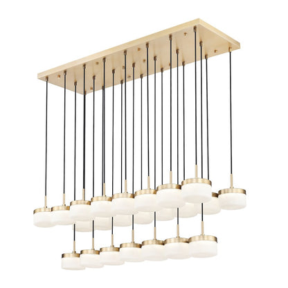 Z-Lite 23 Light Linear Chandelier, Modern Gold
