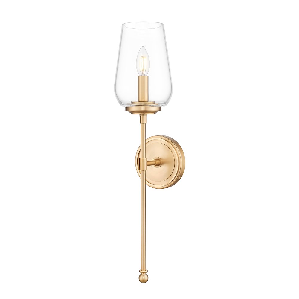 Z-Lite 1 Light Wall Sconce, Modern Gold