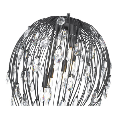 Z-Lite 6 Light Pendant, Matte Black
