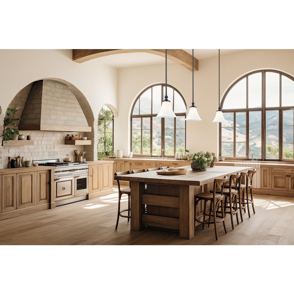 Z-Lite 1 Light Pendant, Matte Black