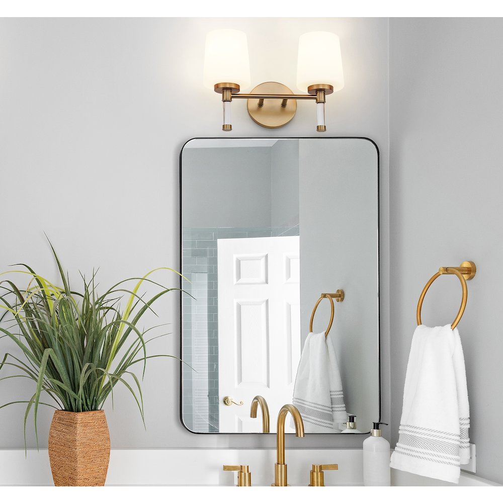 Z-Lite 2 Light Vanity, Modern Gold