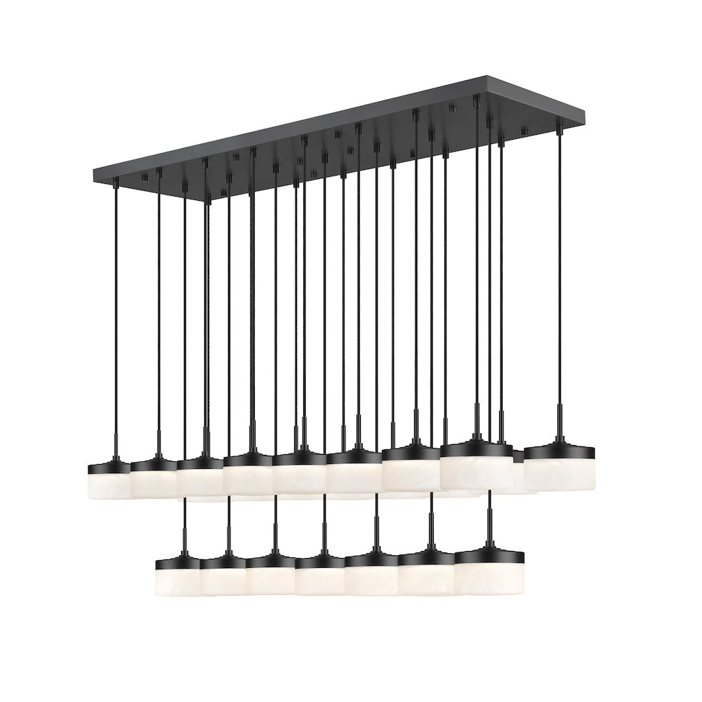 Z-Lite 23 Light Linear Chandelier, Matte Black