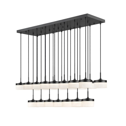Z-Lite 23 Light Linear Chandelier, Matte Black