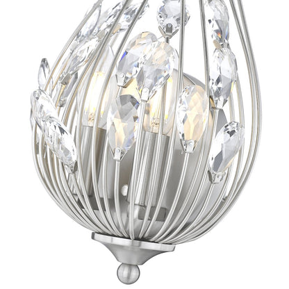 Z-Lite 2 Light Wall Sconce, Brushed Nickel