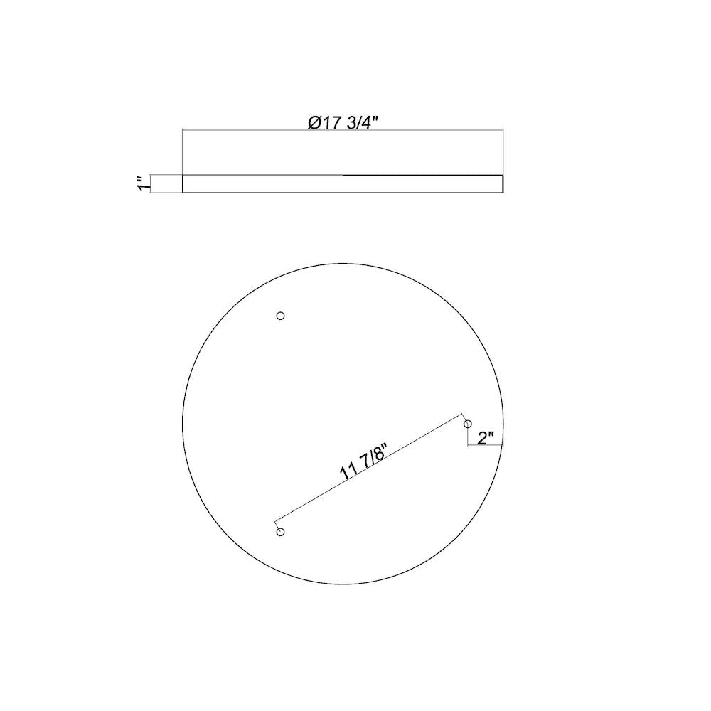 Z-Lite 3 Light Ceiling Plate, Chrome Frame Finish