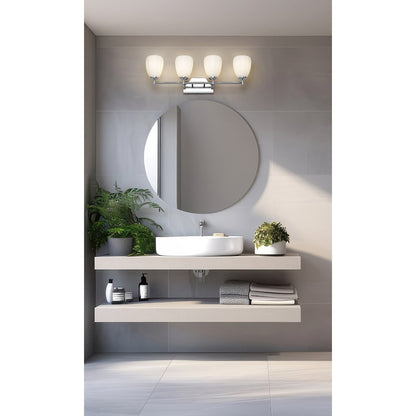 Z-Lite Oren 4 Light Vanity in Chrome  color, Steel frame