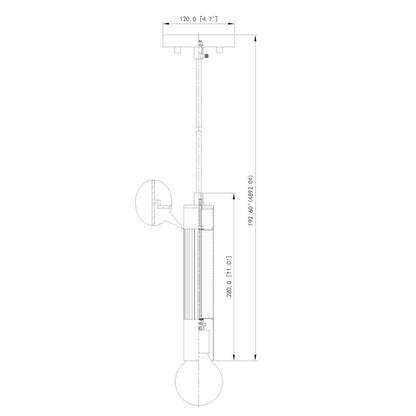 Z-Lite Stari 1 Light Pendant in Matte Black color, Steel frame