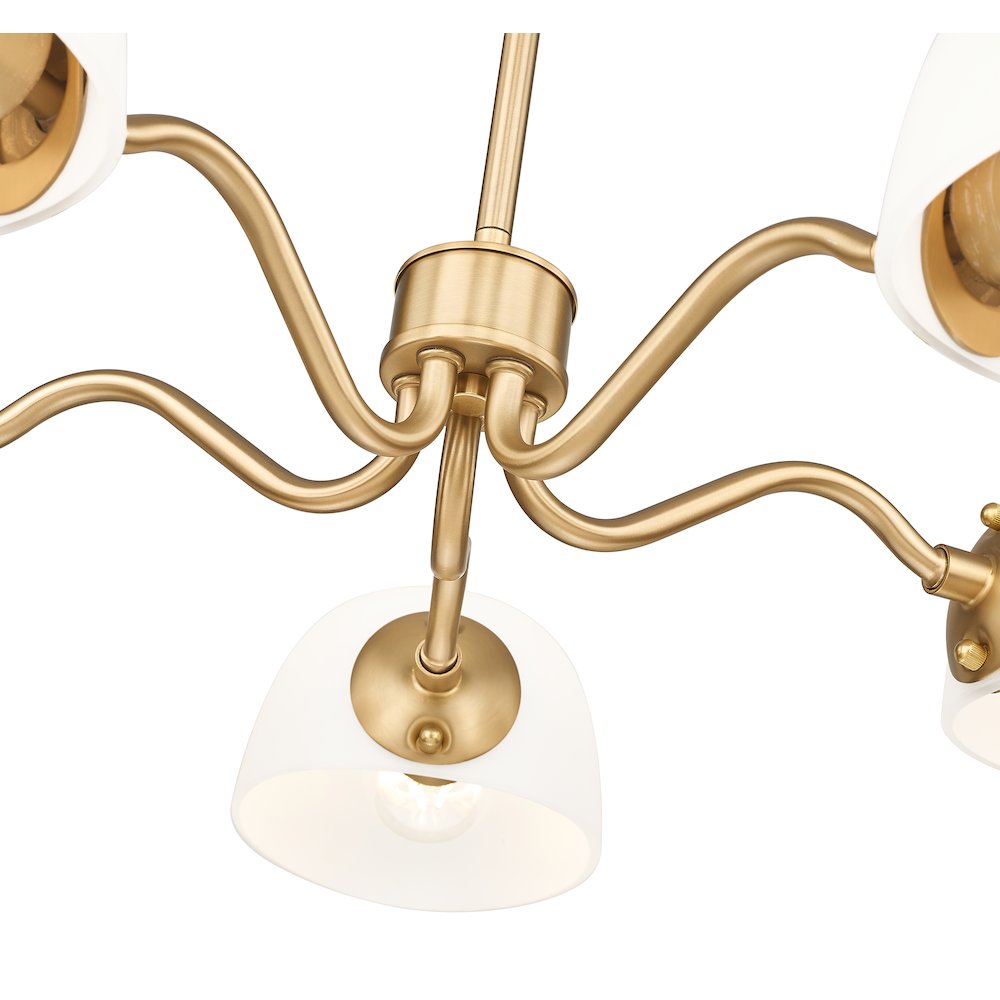 Z-Lite 5 Light Chandelier, Modern Gold