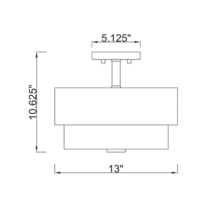 Z-Lite 2 Light Semi Flush Mount