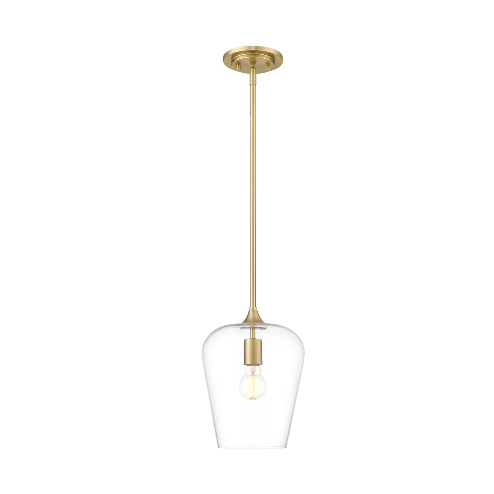 Z-Lite 1 Light Pendant, Burnished Brass