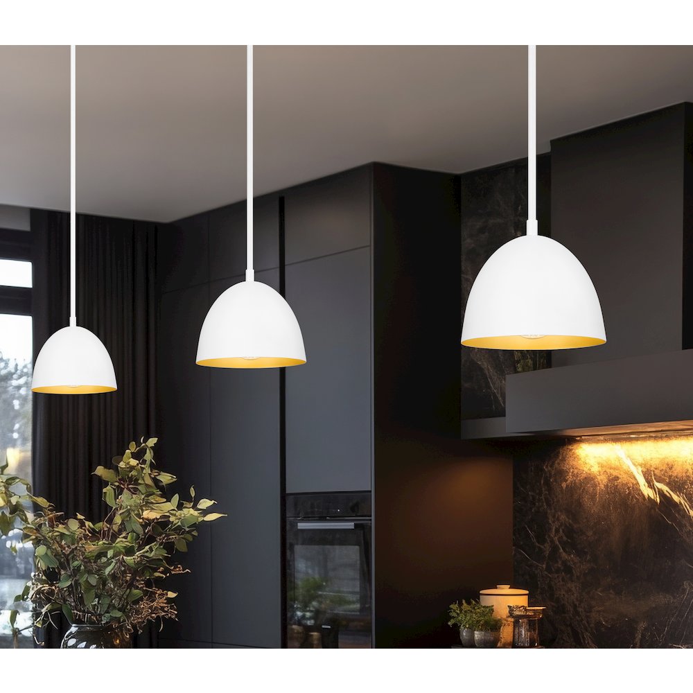 Z-Lite 1 Light Pendant, Matte White