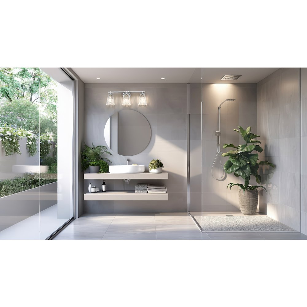 Z-Lite 3 Light Vanity, Brushed Nickel