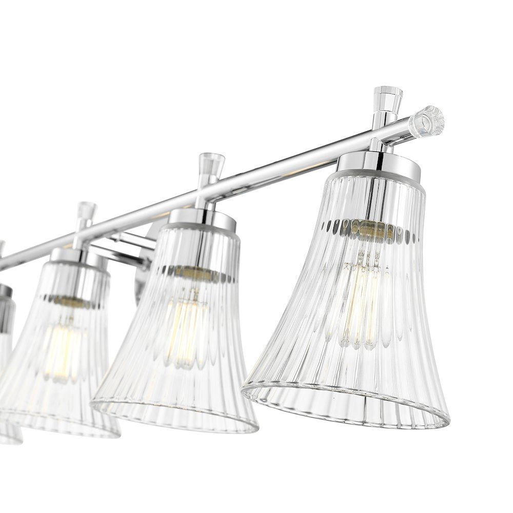 Z-Lite Belle 5 Light Vanity in Chrome color, Steel frame