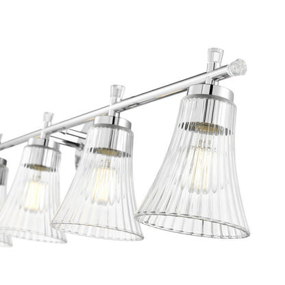 Z-Lite Belle 5 Light Vanity in Chrome color, Steel frame