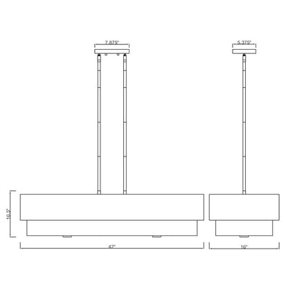 Z-Lite 5 Light Linear Chandelier