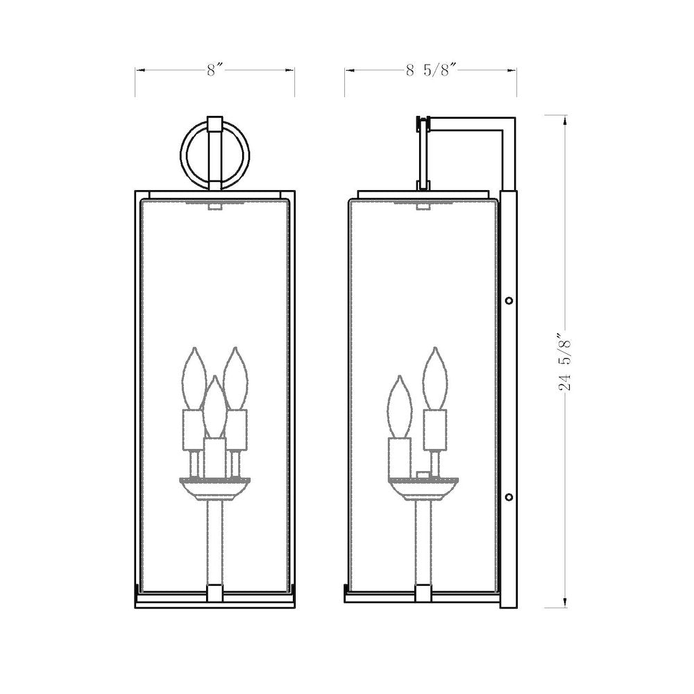 Z-Lite 3 Light Outdoor Wall Light