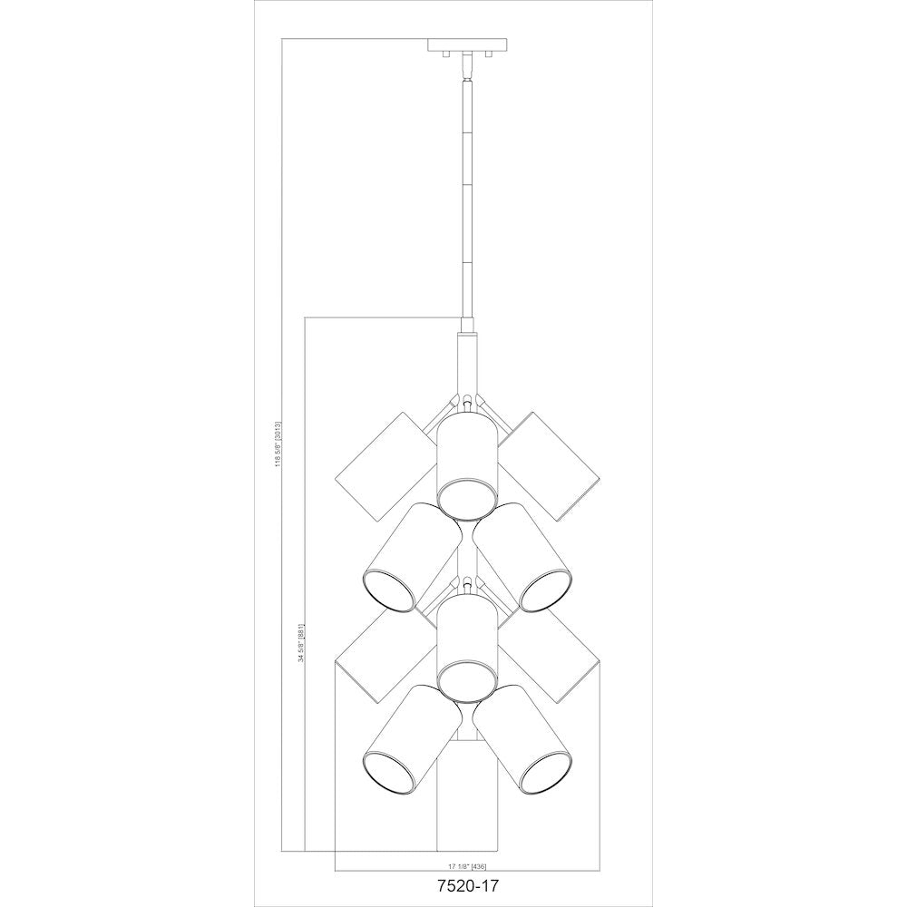 Lumina 17 Light Modern Gold Chandelier