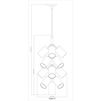 Lumina 17 Light Modern Gold Chandelier