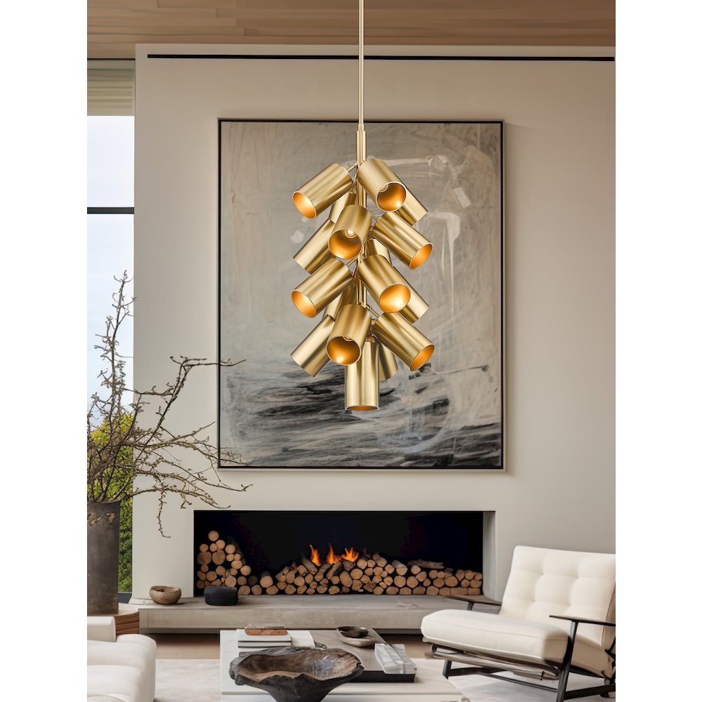Lumina 17 Light Modern Gold Chandelier