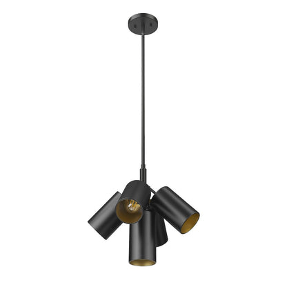 Lumina 5 Light Matte Black Chandelier