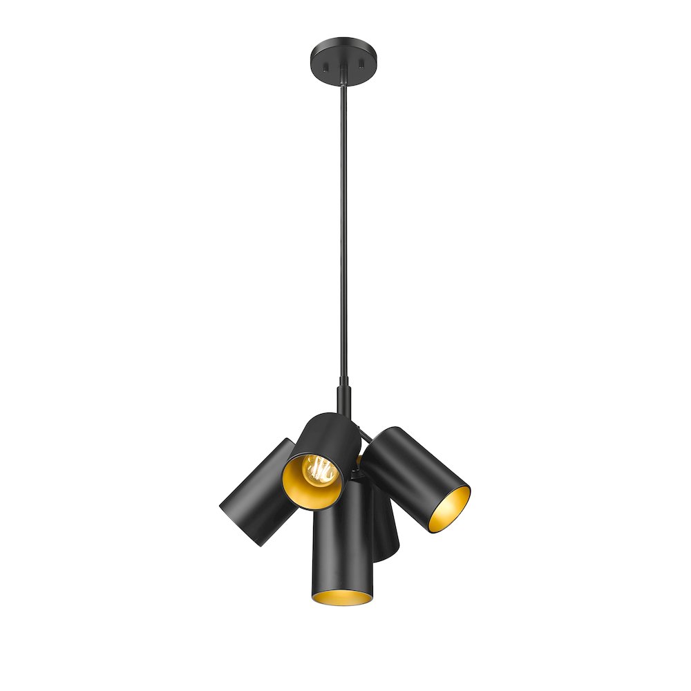 Lumina 5 Light Matte Black Chandelier