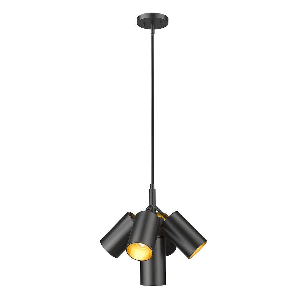 Lumina 5 Light Matte Black Chandelier