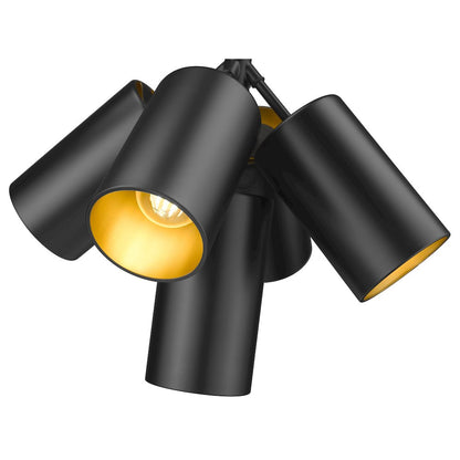Lumina 5 Light Matte Black Chandelier