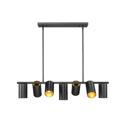 Lumina 7 Light Matte Black Linear Chandelier