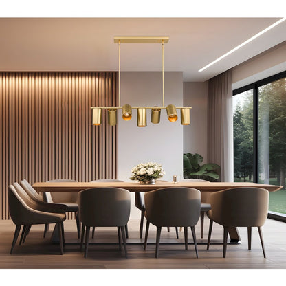 Lumina 7 Light Modern Gold Linear Chandelier